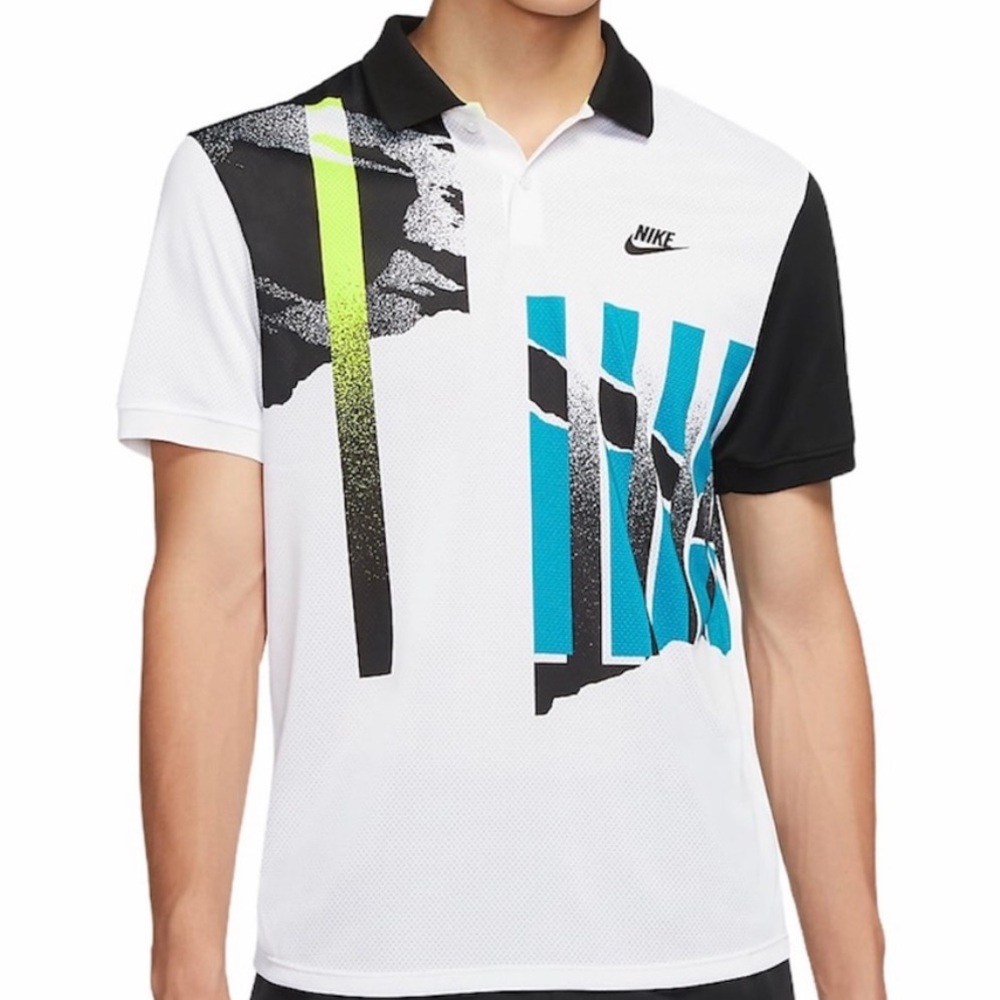 Nike Men's Challenge NY Andre Agassi Tennis Shirt Polo